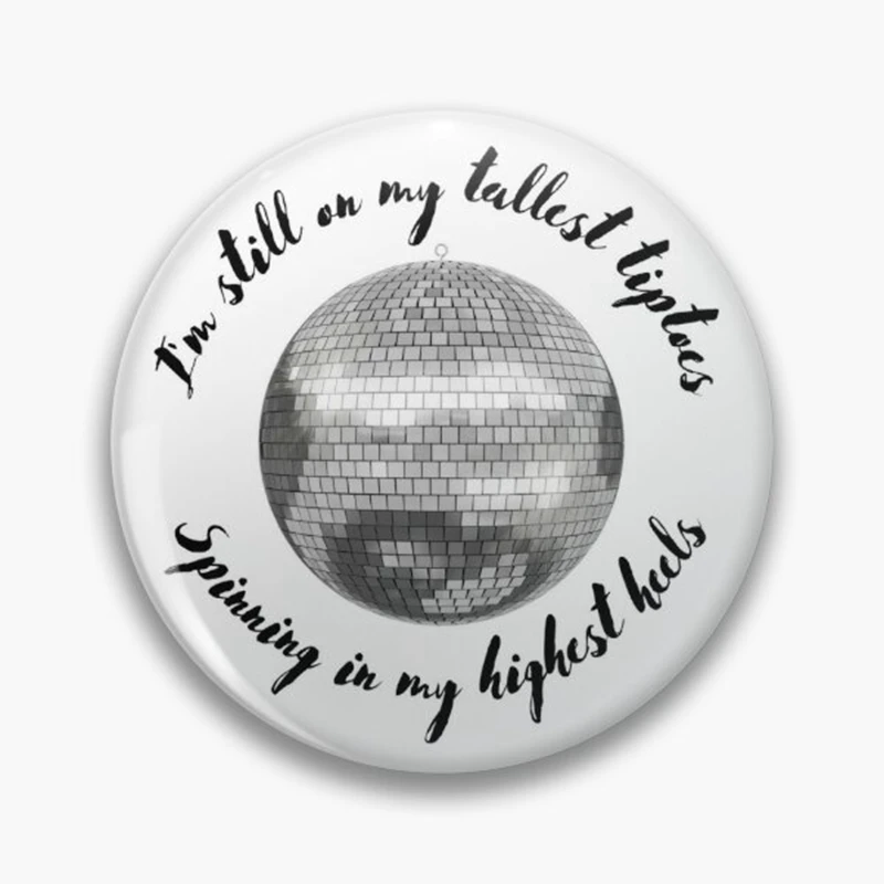 I’m a Mirrorball Shinning Just for You Button Pin Listening To Mirrorball Aesthetic Badge Brooch Bag Cloth Decor 58mm