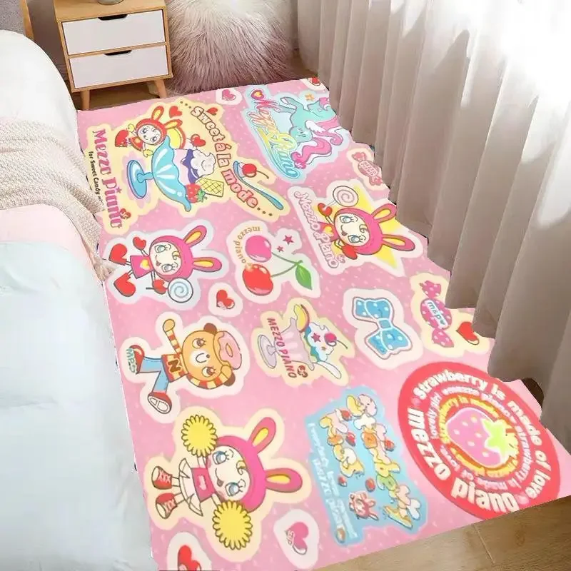 Japanese Cartoon Mezzo Bedside Carpet in The Bedroom Cute Girl Fluffy Living Room Sofa Coffee Table Carpet Non-slip Mat