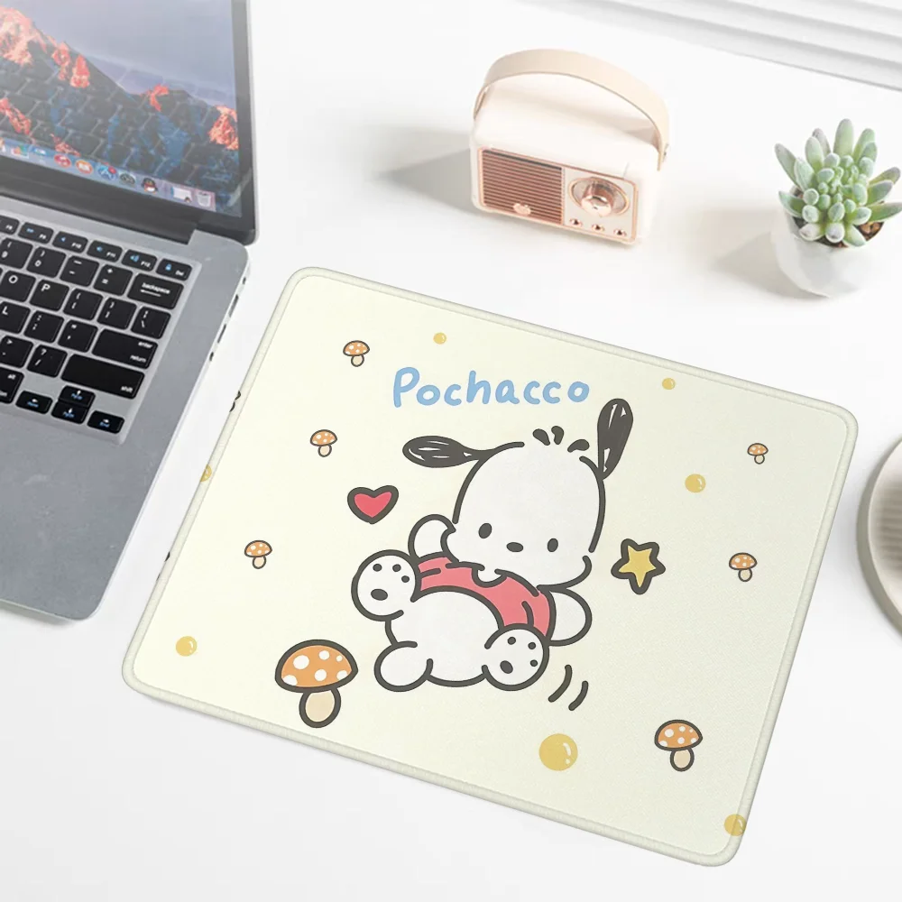 Small Sanrio Mouse Pad Pochacco Gaming Laptops Kawaii Gaming Gamer Mausepad Cute Rubber Mat Pc Accessories Deskmat Mousepad Mats