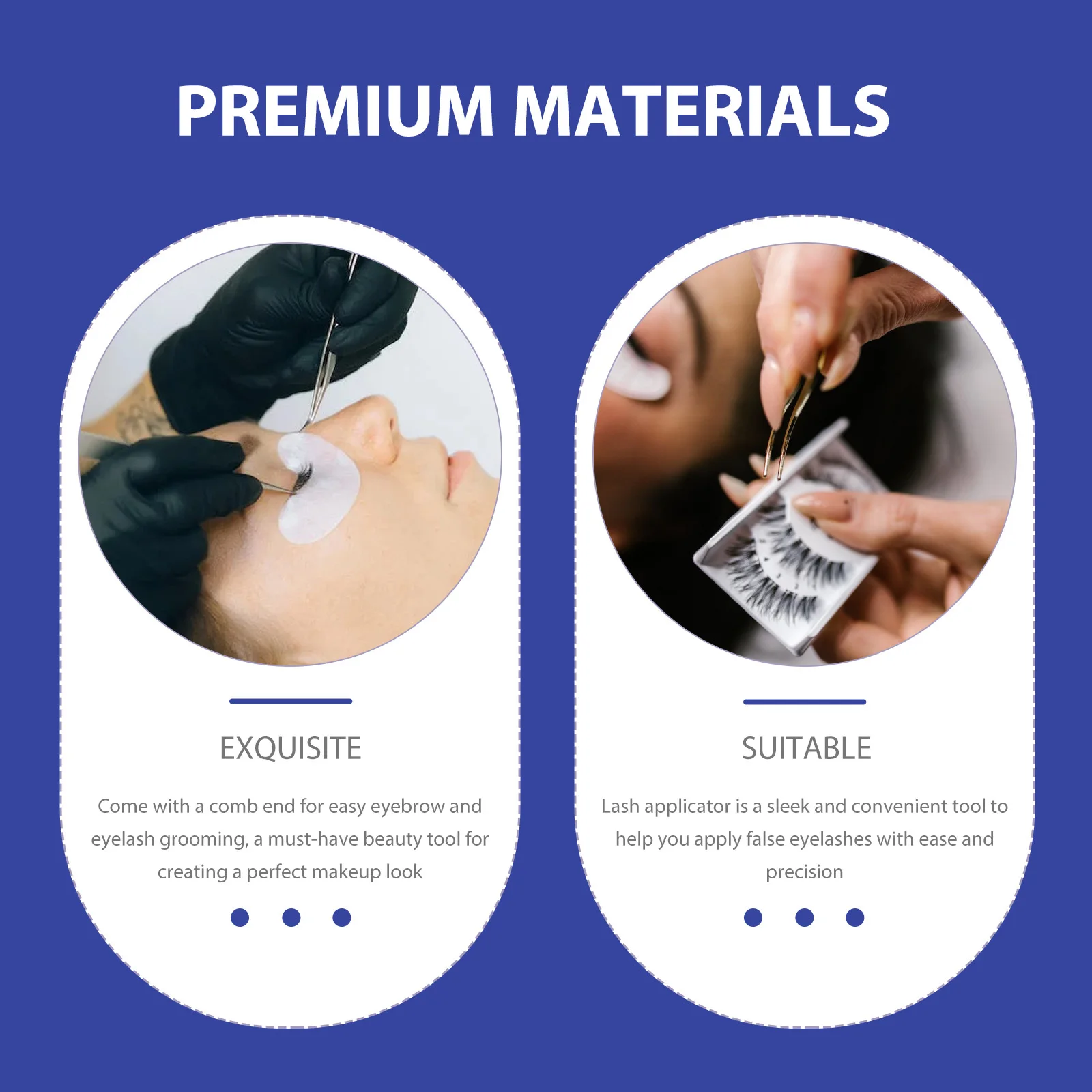 Pince à sourcils en acier inoxydable, outil applicateur de cils, Extension de cils, peigne, coupe de sourcils de précision multifonction