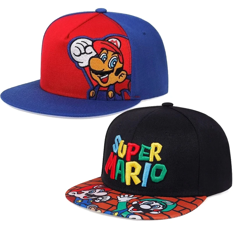 MINISO Anime Cartoon Super Mario Embroidery Adult Outdoor Sport Baseball Caps Summer Men Women Hip Hop Sunshade Duck Tongue Hat