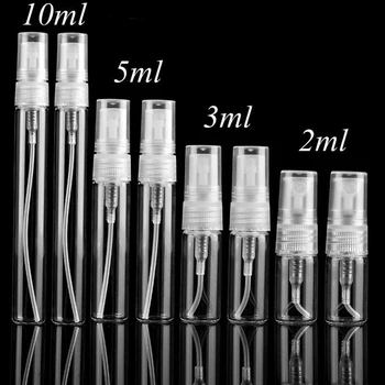 미니 Botella De 향수 Portátil Con Pulverizador Recargable, Botella De Vidrio De Muestra De Cosméticos, Contenedor Vacío De