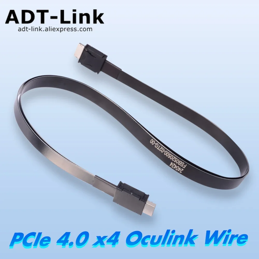 High Speed PCIe 4.0x4 Gen4 SAS 4.0 Oculink Cable Male-to-Male SFF-8611 to Oculink Connection Cable for GPU NVMe HBA Card 24Gbps