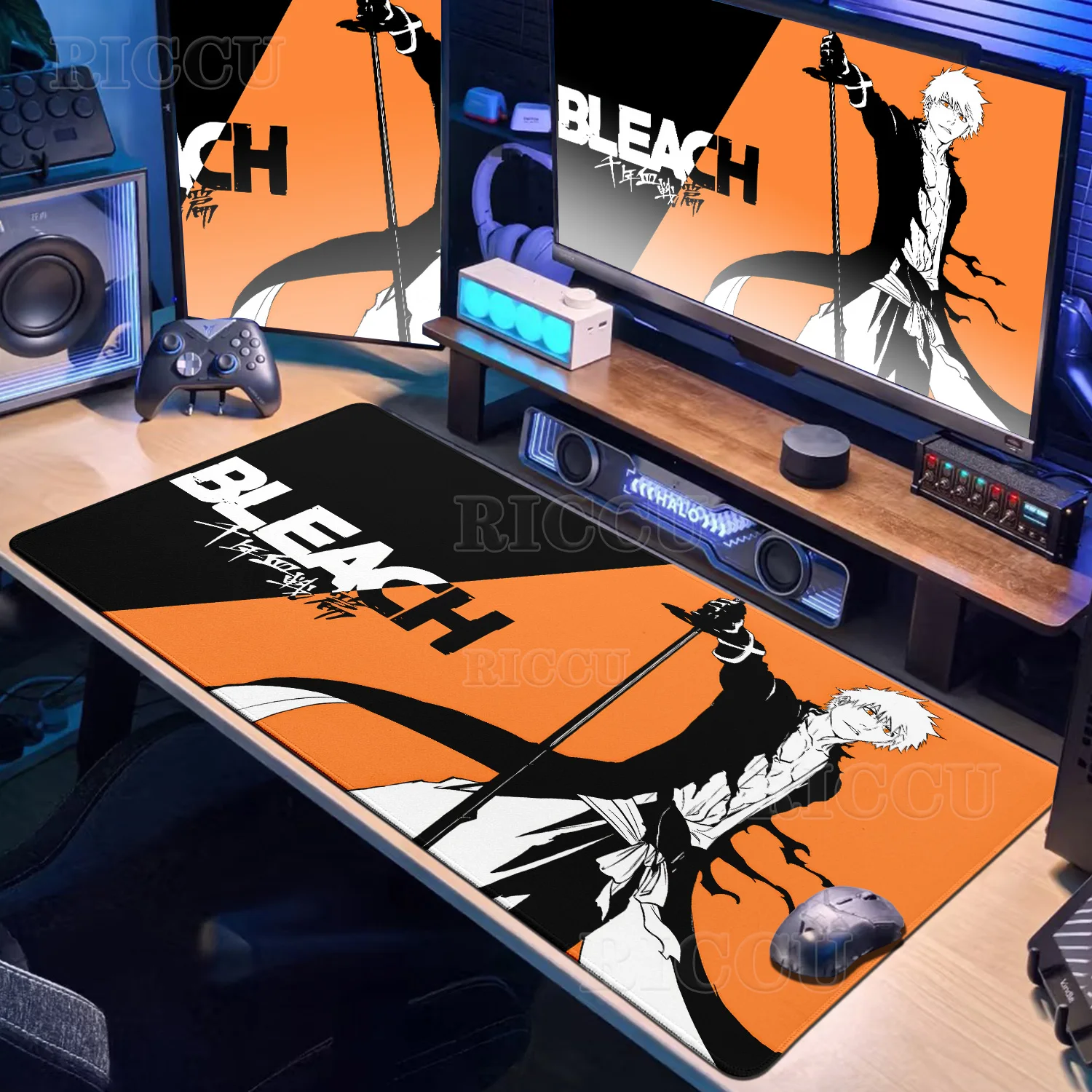 انمي ياباني بليتش XXL ماوس الوسادة كوروساكي برمجة ألعاب الكمبيوتر عدم الانزلاق الأسود HD الألعاب لوحة المفاتيح مكتب اكسسوارات المنزل مكتب الحصير #3