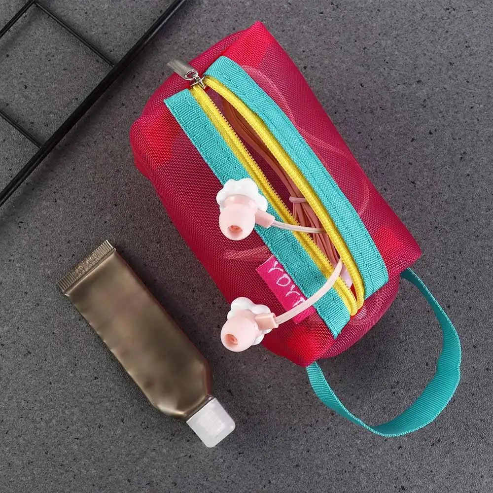 Portatarjetas de crédito de identificación, bolsa de almacenamiento de malla transparente para archivos, bolsas de lápiz labial, monedero pequeño, bolsa de almacenamiento de papelería