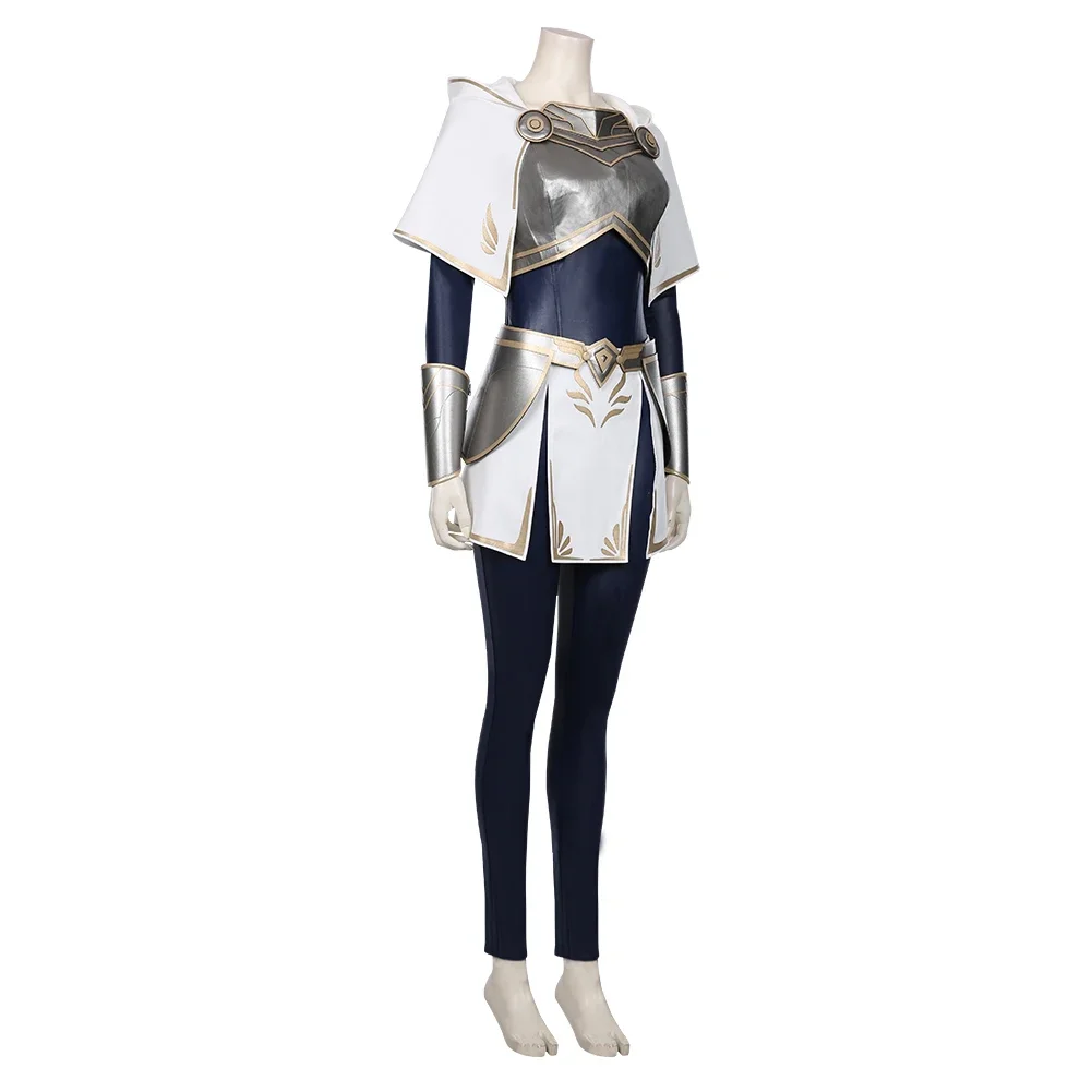 Anime Games LOL Luxanna Crownguard Cosplay Costume Women Dress Outfit Halloween Carnival Party Costume Shoes