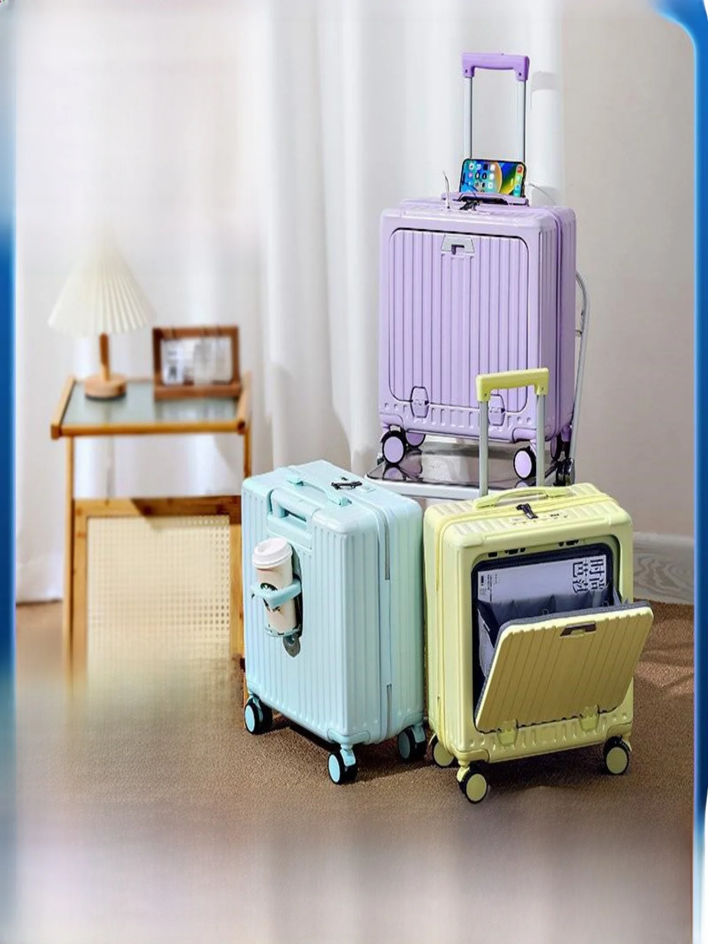 

2025 New High Aesthetic Quality 18 Inch Short Trip Carry-On Luggage Women's Small Size Wheel Bag Casual Travel Style