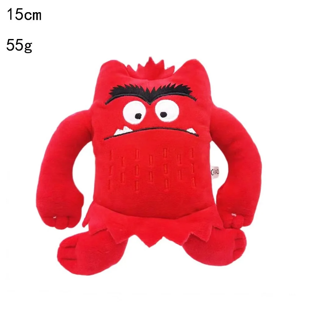 6 stks/set Kawaii De Kleur Monster Pluche Pop Kinderen Monster Kleur Emotie Plushie Knuffel Voor Kinderen Verjaardagscadeautjes