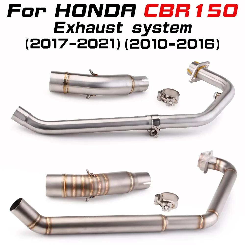 

Motorcycle Exhaust Escape Front Mid Link Pipe Connect 51mm Exhaust Muffler Slip on For Honda CBR150 CBR150R 2010-2021