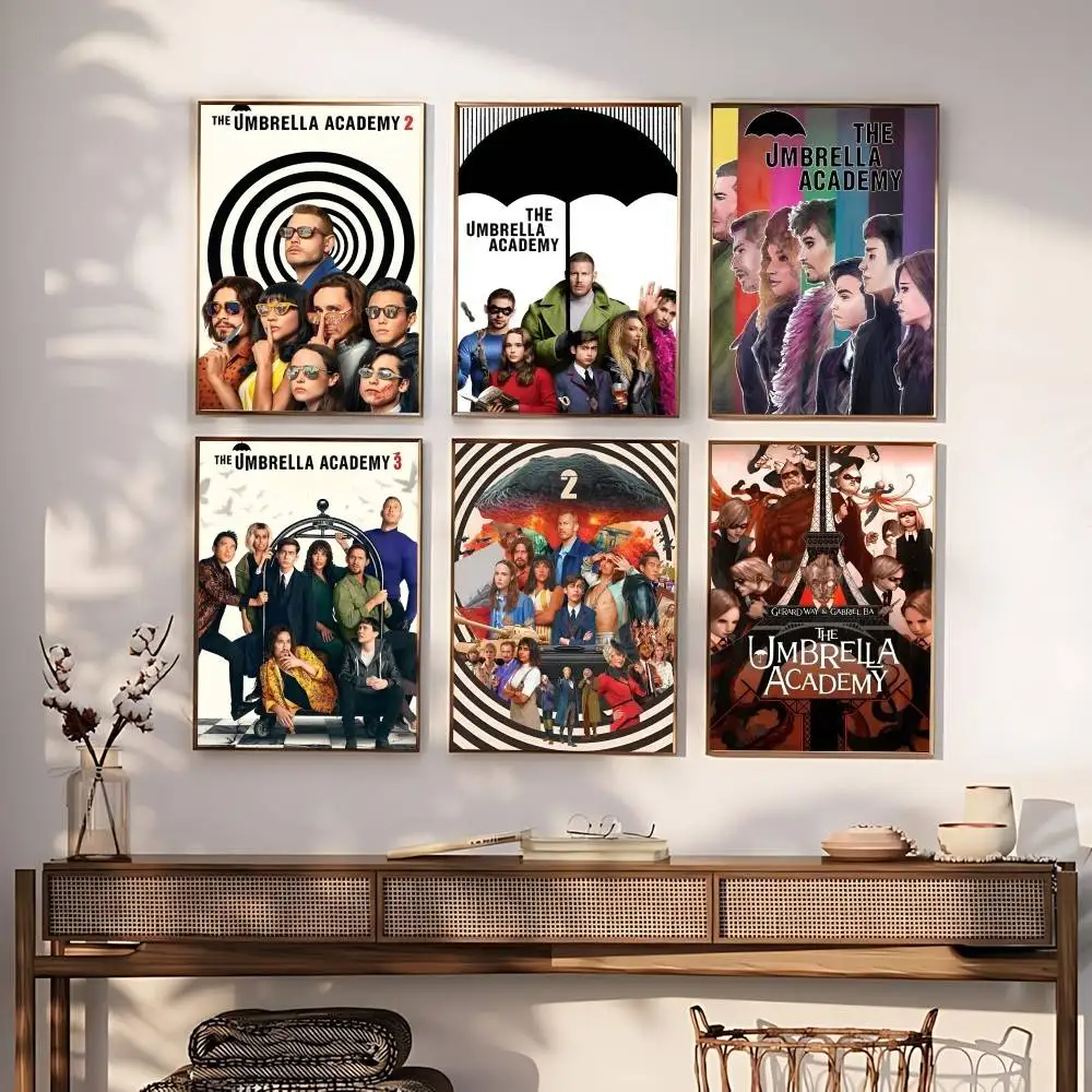 T-The Umbrella Academy Movie Poster Poster Kraft Club Bar Paper Vintage Posters Wall Art Painting Bedroom Study Stickers
