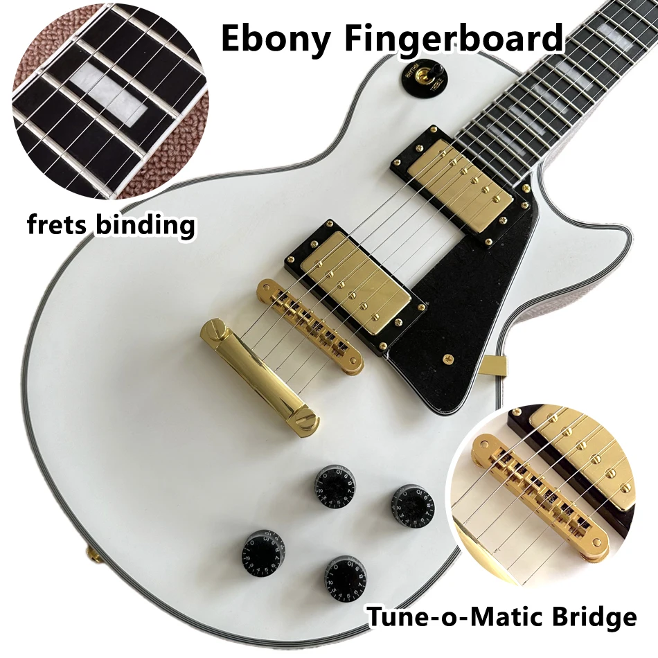 

Made in China, LP electric guitar, Ebony binding guitar, Gold hardware, Tune-o-Matic Bridge , free delivery