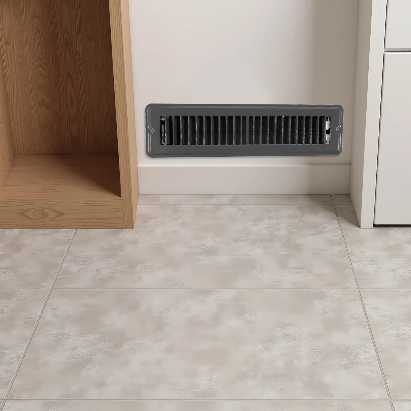 2x12 Inches Heavy Duty Walkable Metal Floor Register Vent Cover Adjustable Louvered Air Flow Control for Home Office Commercial