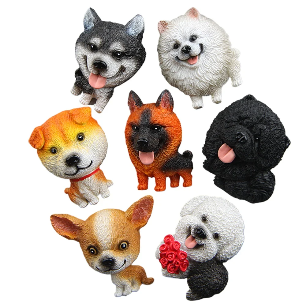 Husky Corgi Bullshiba Inu Cartoon Cute Refrigerator Sticker Creative Magnetic Home Kitchen Decoration Multiple Styles Available