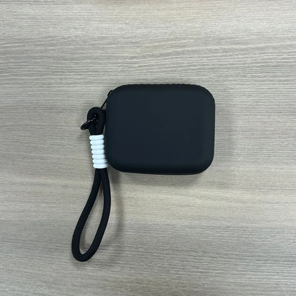 Fashion Silicone Coin Purse Mini Waterproof Data Cable Pouch Soft with Lanyard Zipper Wallet for Women Girls