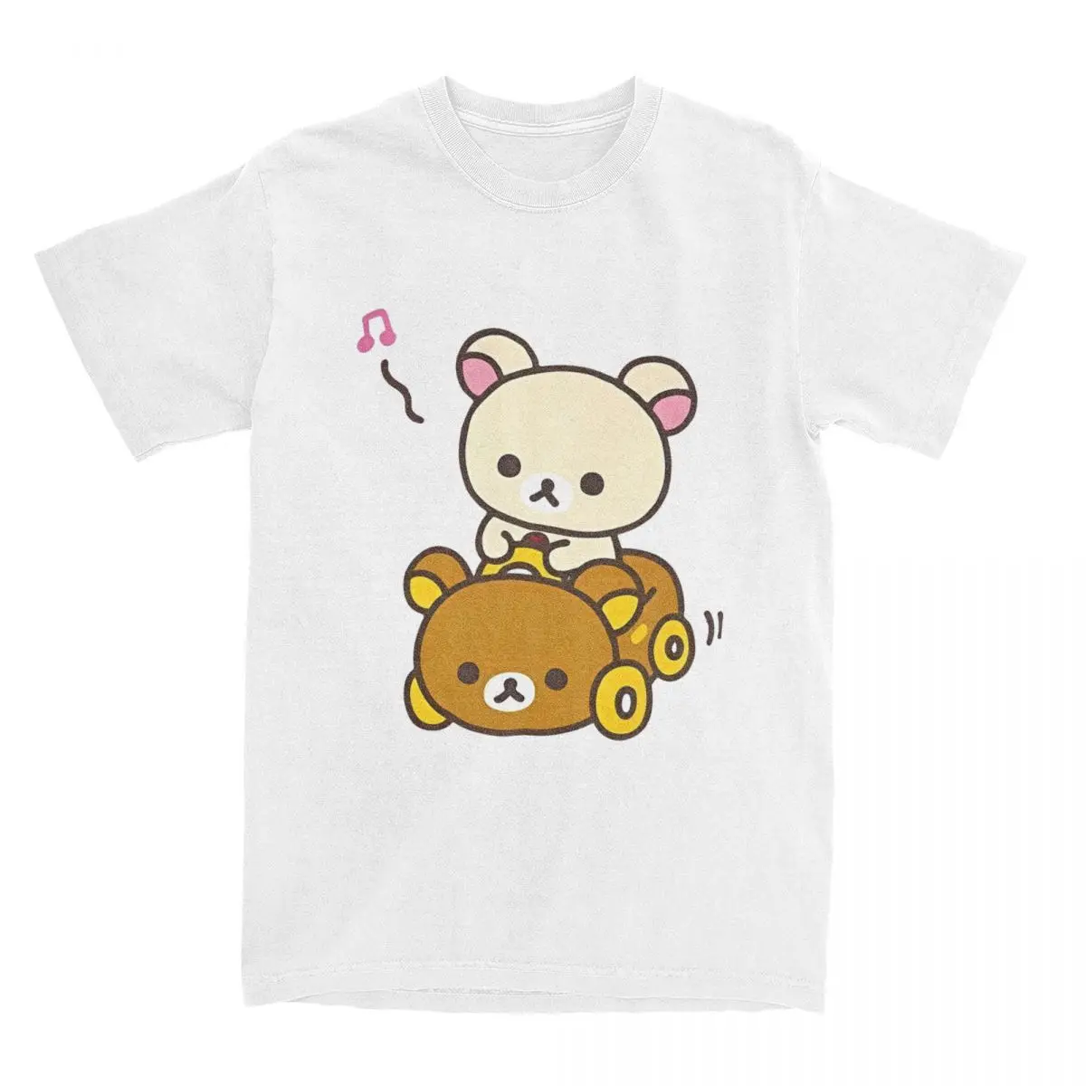 Car Drive Rilakkuma T-Shirt per uomo donna Hipster T-Shirt in cotone O collo T-Shirt manica corta Plus Size abbigliamento