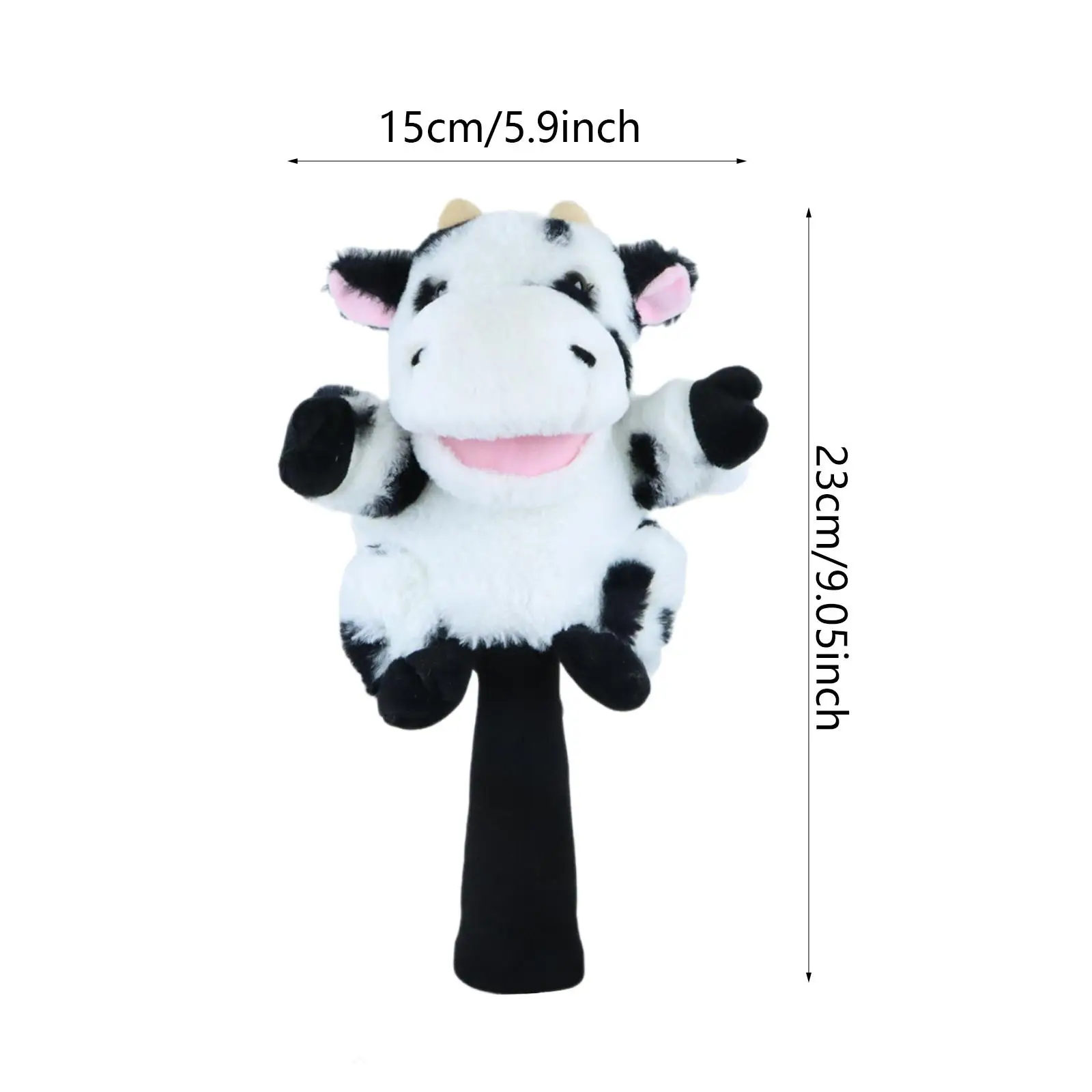 

Деревянный чехол для гольфа, забавный защитный чехол для головы клюшки для гольфа, спортивный черный, белый цвет, корова