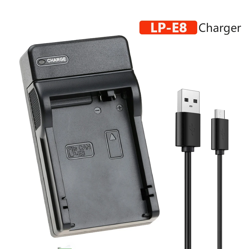 LP-E8 Battery Charger For Canon EOS Rebel T2i, T3i, T4i, T5i, 550D, 600D, 650D, 700D, Kiss X4, X5, X6i, X7i Cameras