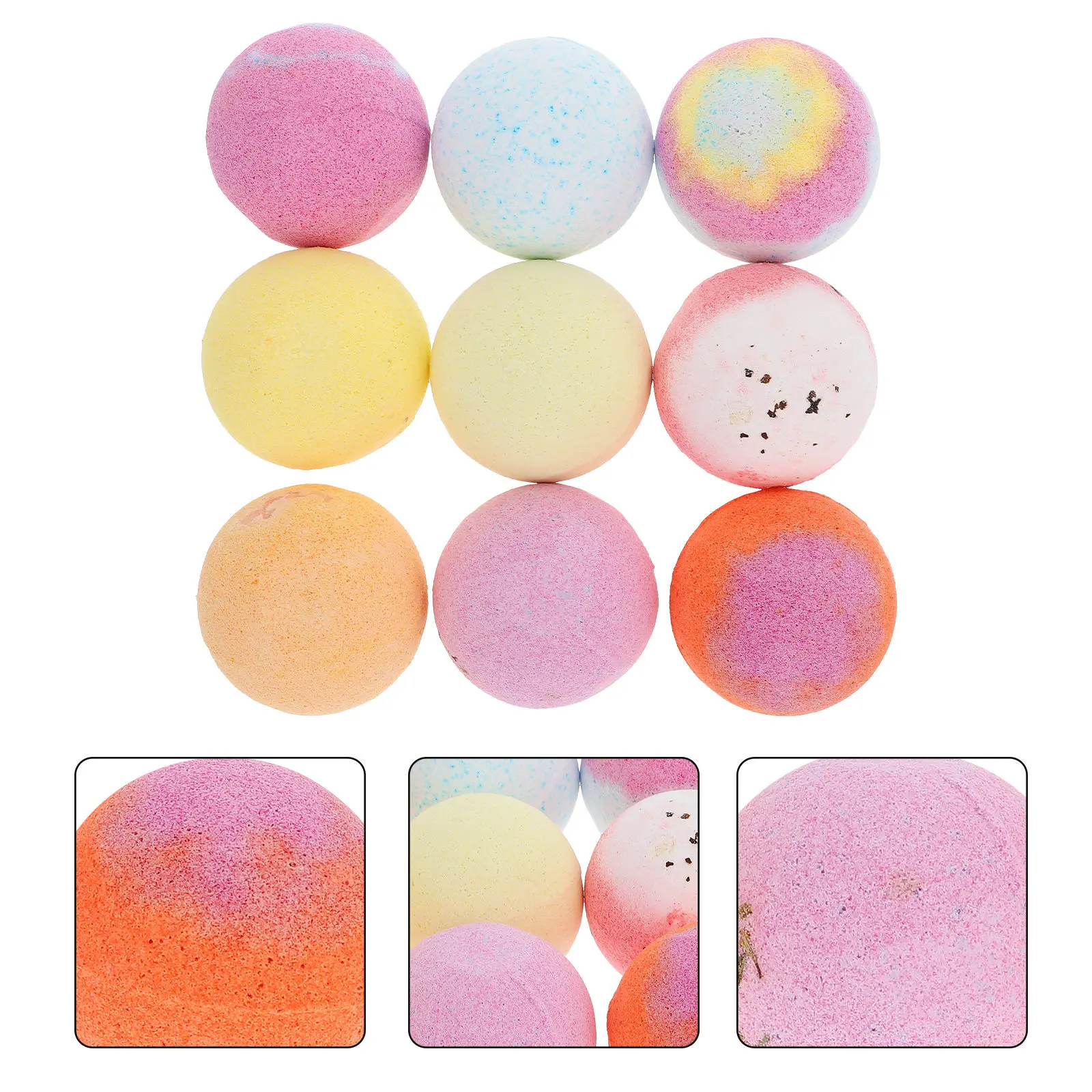 

9Pcs Bath Salt Balls Natural Essential Oil for Home Rejuvenating Moisturizing Spa Relaxation Gift Set