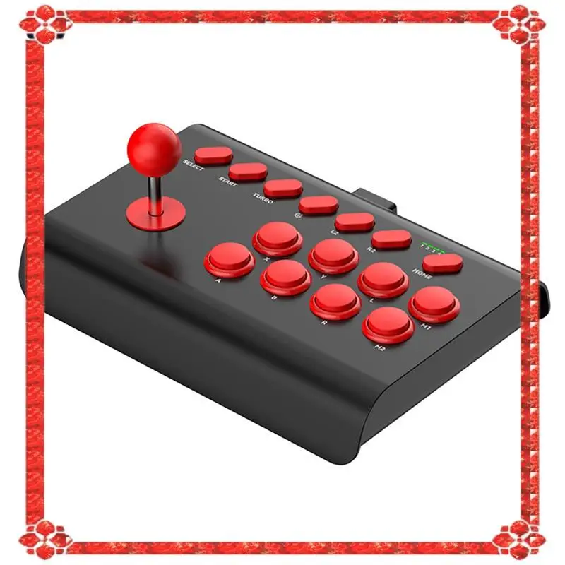 

24-Hour Delivery Y02 Fighting Game Joystick With Stretchable Bracket Games Console 3-Mode Connection Macro/TURBO Function Black