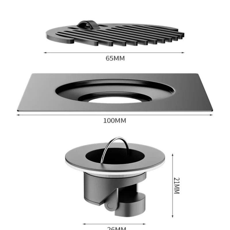 1pc Sewer Pipe Filter Odor Proof Floor Drain Easy Installation Performance Removable Mounting Design Bathroom Accessories