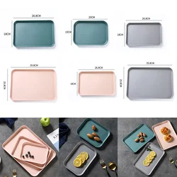 Exquisite Nordic Creative Multi-Function Rectangular Plastic Serving Tray Kitchen Organizer Home Kitchen Fruit Dessert Tray