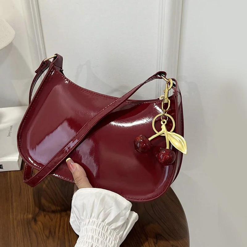 Spring Trendy Fashion Women's Solid Color Shoulder Bag Versatile