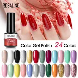 ROSALIND Hot Sale Colors Gel Nail Polish Mini Bottle Nail Art Gel Polish Semi Permanent Transparent Primer Matt UV Gel Varnish