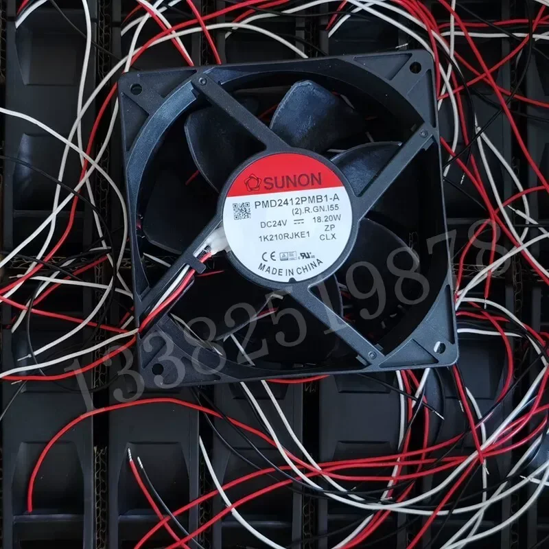 

for SUNON PMD2412PMB1-A quasi fan three-wire 12V 24V DC cooling ventilation fan with R.GN wire color coding
