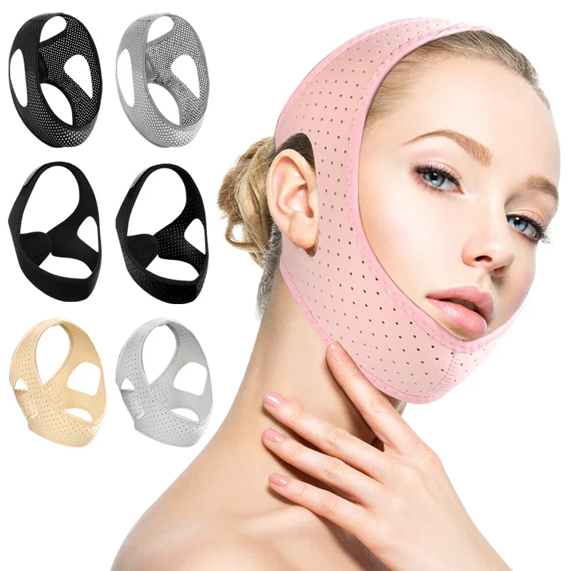 Triangular Breathable Chin Support Jaw Protective Belt Anti-open Mouth Breathing Jaw Pressure Fixing Auxiliary Belt Front Face