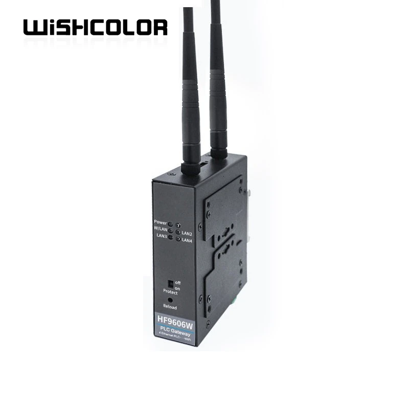 Wishcolor HF-9606W PLC Gateway 4xEthernet PLC to WiFi Remote Monitoring Module for Siemens/Mitsubishi/Omron