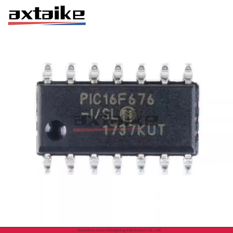 

5PCS PIC16F676-I/SL SOP-14 PIC16F676 64Byte 12 I/O 1.75KB SMD Flash-Based 8-Bit CMOS Microcontrollers IC