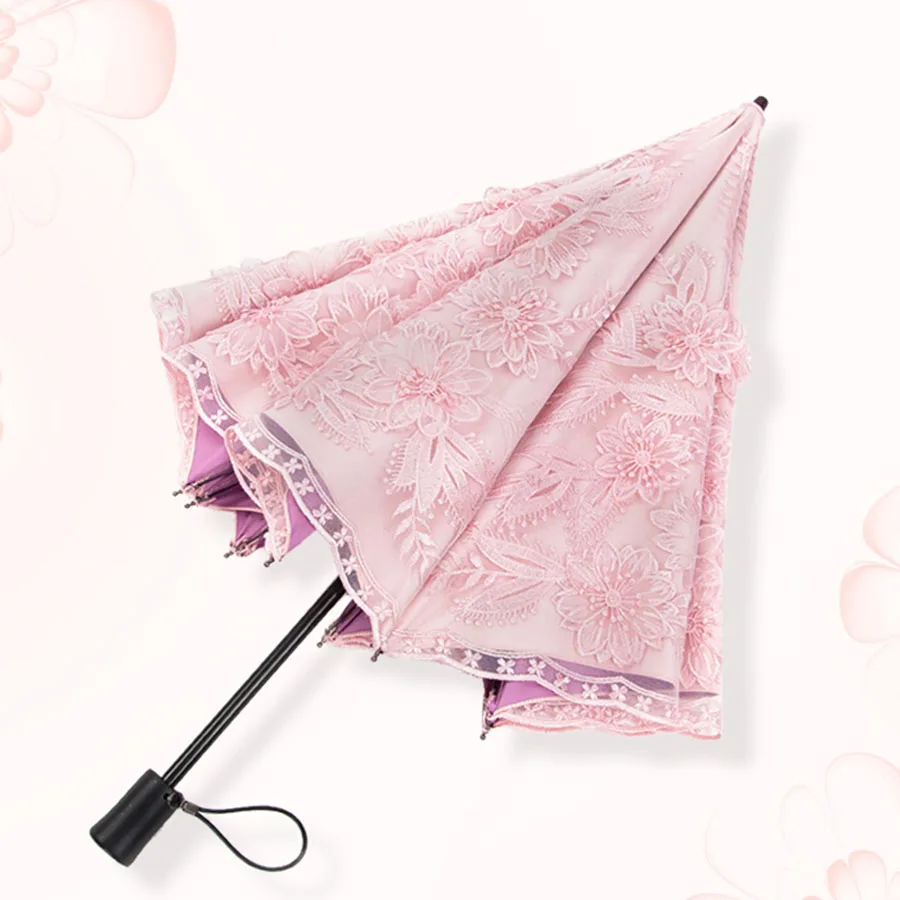 

Rain Umbrella Girl Visor Automatic Mini Uv Toothpick Umbrella Parasol Luxury Ultra Light Lace Aesthetic Upf50 Sombrinha Tent