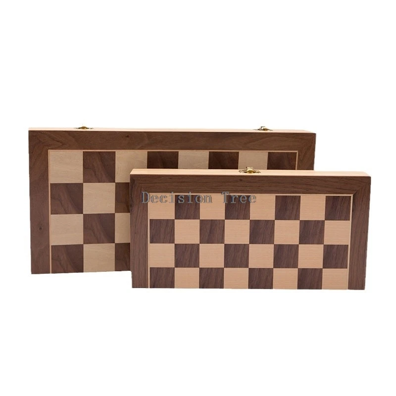 2025 portable traditional leisure entertainment puzzle chess board games folding wooden board chess different sizes a001
