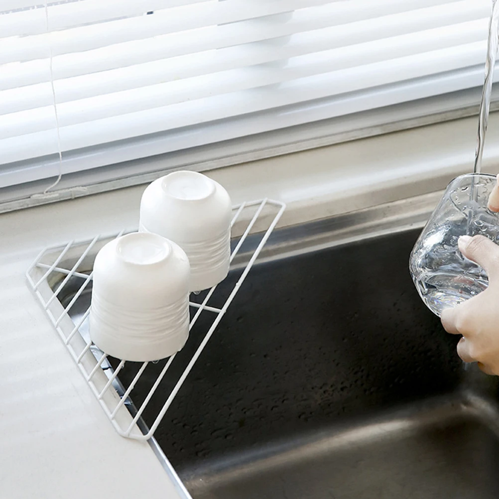 

1Pcs Kitchen Sink Rack Iron Multi-Function Storage Shelf Rust-Proof Modern Elegant Space-Saving Utensil Organizer