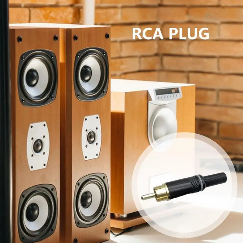 Audio Video Connector Audio Connector Plug Audio Connector Adapter Male Plug For Speaker Wire Audio/Video Receiver And Sound