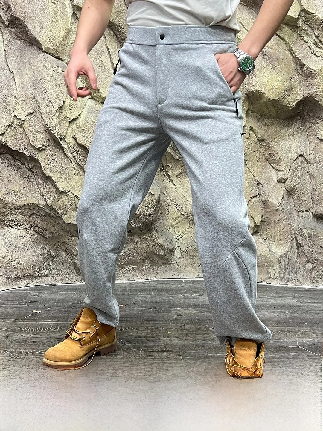 Men's Casual Sports Style Breathable Multi-Pocket Workwear Pants Autumn Winter 4D Three-Dimensional Cutting Straight Leg Pants