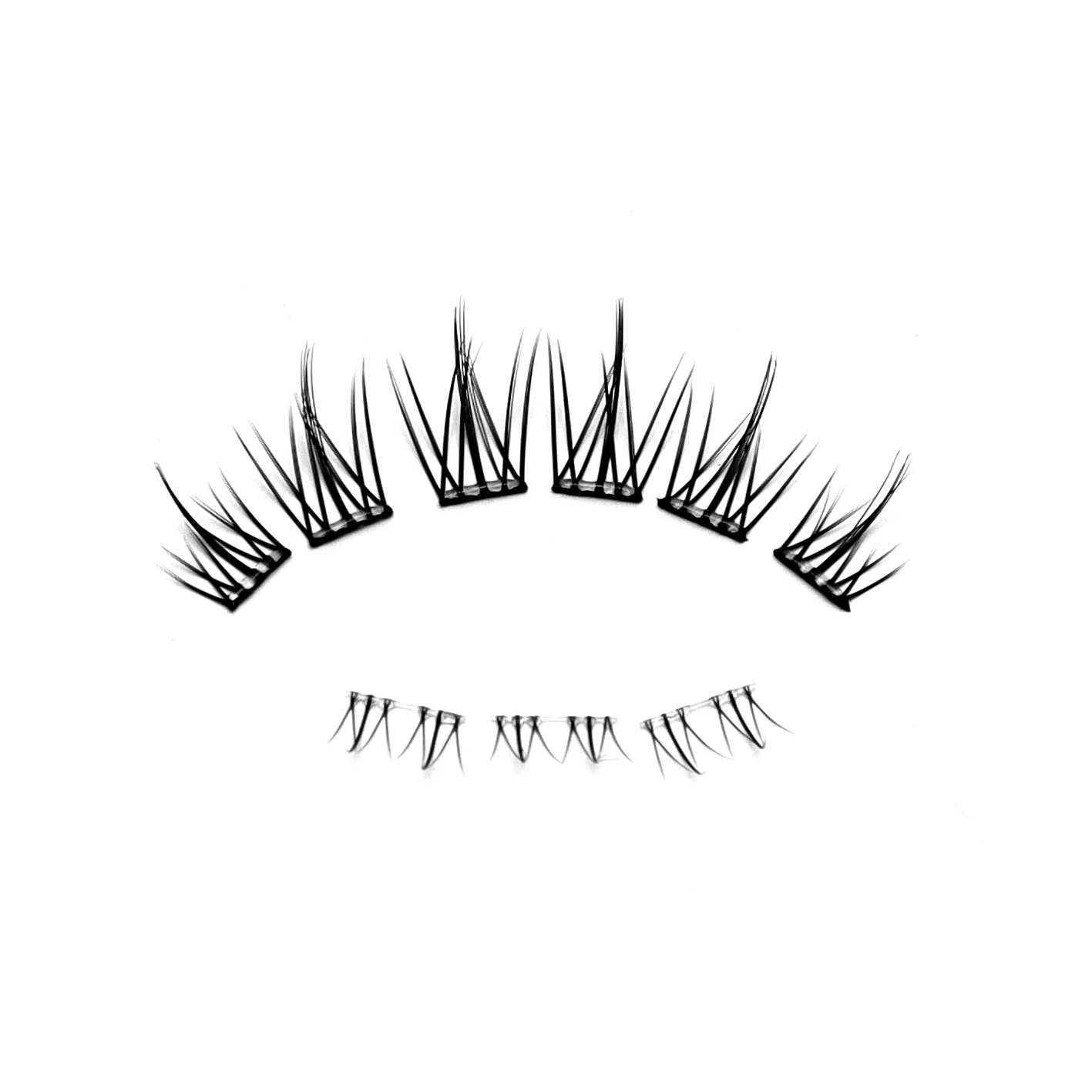 Self-Adhesive Cluster Eyelash Extensions Individual Beauty Makeup Enhancer for Eyes