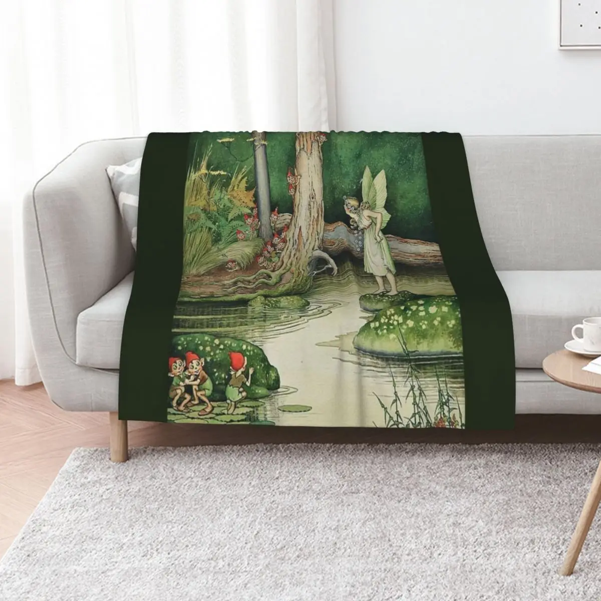 “Hide and Seek” by Ida Rentoul Outhwaite Throw Blanket Soft Luxury Throw Single Sleeping Bag Camping Luxury Blankets
