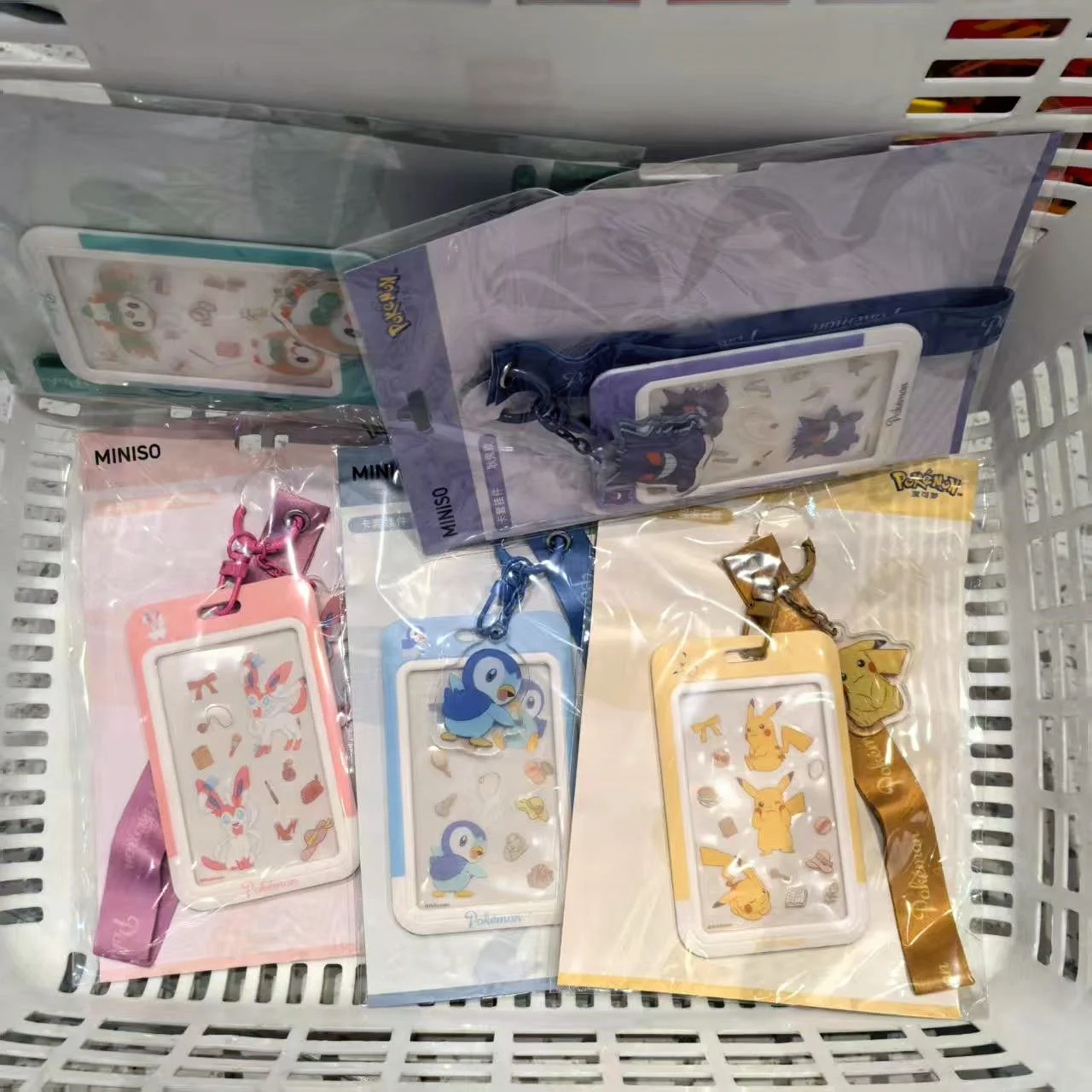 

Pokemon Card Holder Keychain Cute ID Badge Holder Pouch Lanyard Accessory for School Office Anime Fans Gift Collection