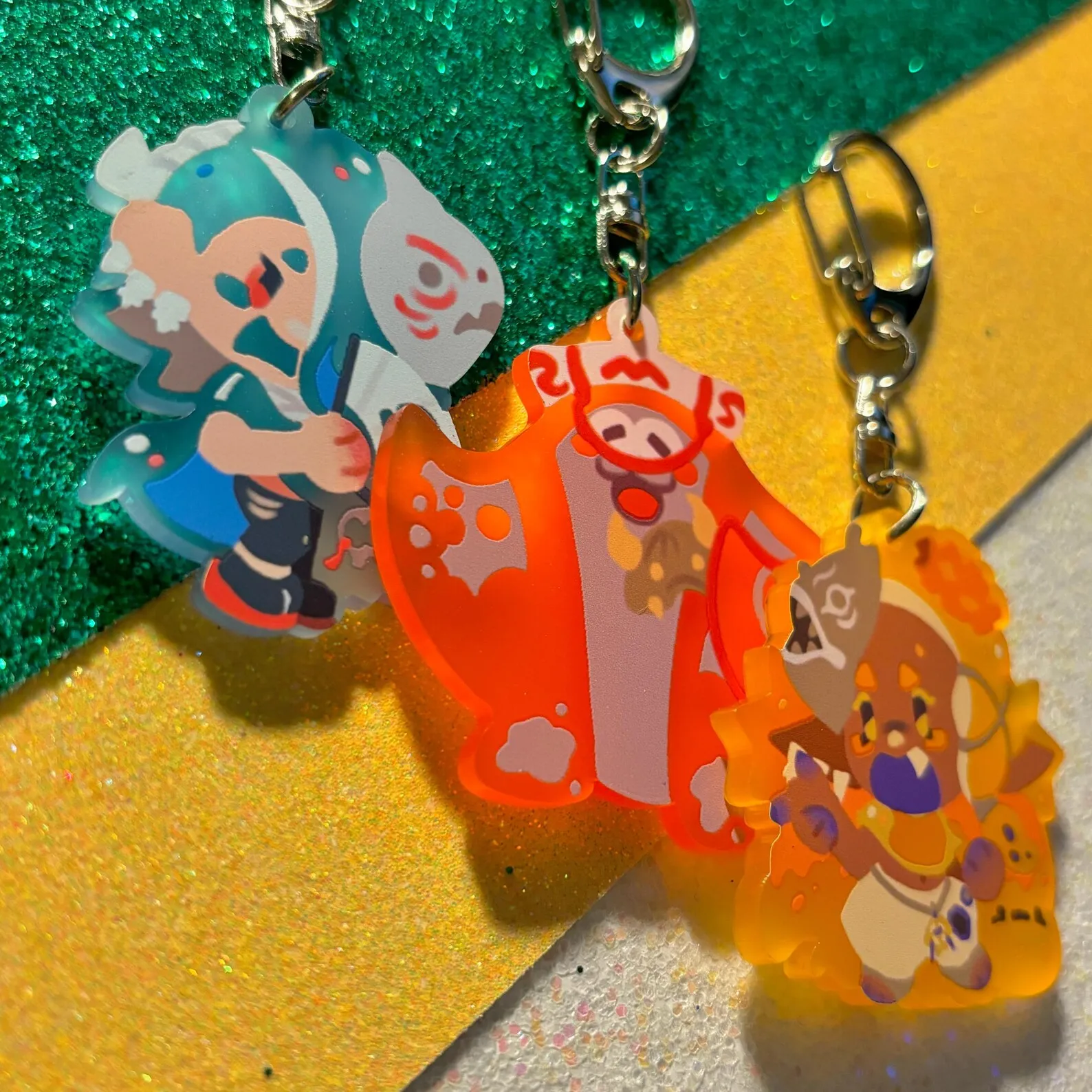 Splatoon 3 Candied Bandits Deep Cut Shiver Frye Big Man Frosted Acrylic Charms Collection Toys Gift for Friend
