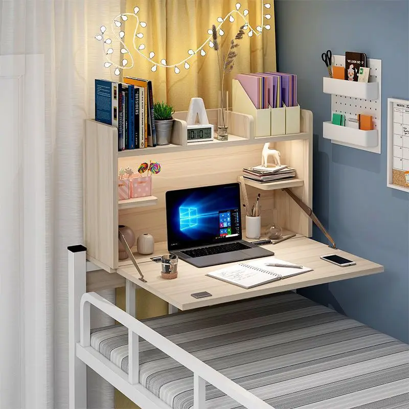 

Student Bed Computer Desk Dormitory Study Notebook Desk Dormitory Multifunctional Small Foldable