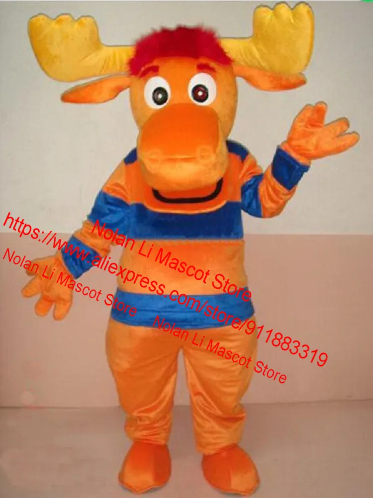 Costume de mascotte de cerf, casque oligMaterial, ensemble de cosplay de dessin animé, publicité d'Halloween, cadeau d'anniversaire, haute qualité, savoir à chaud, 616