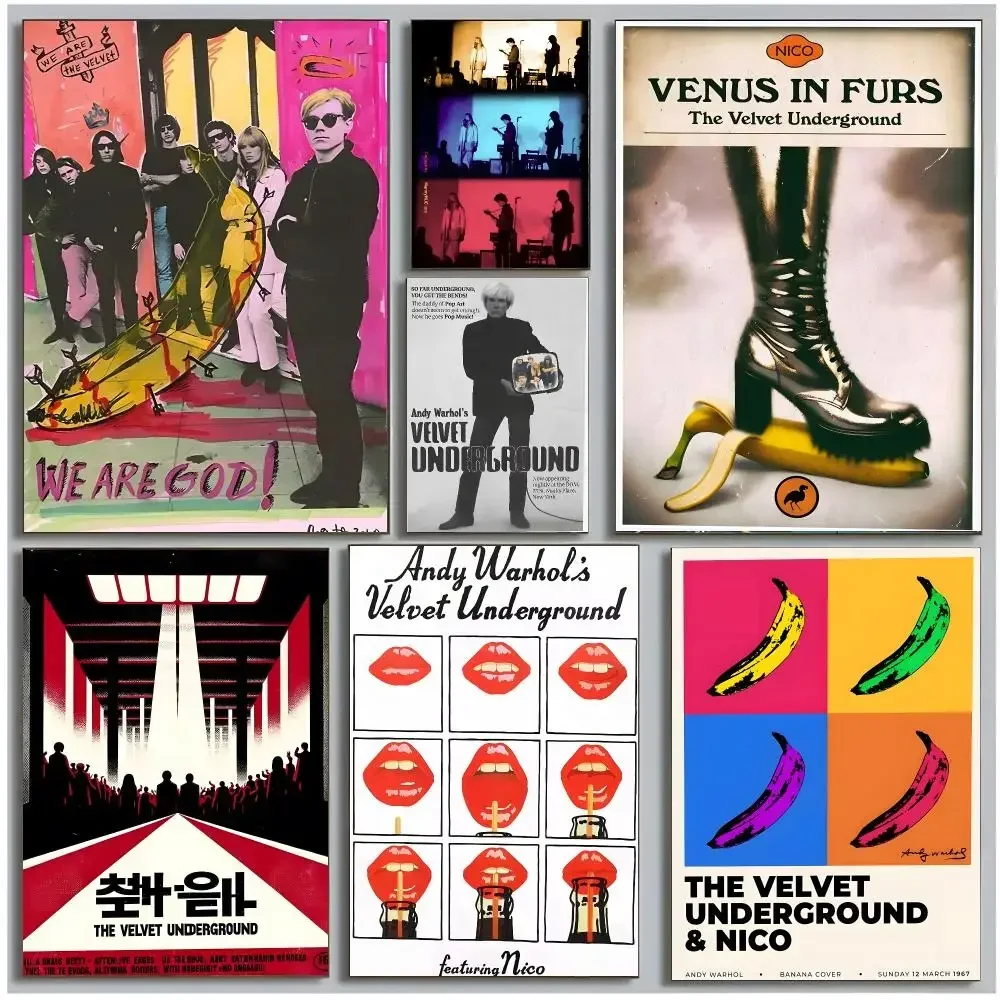 Vintage Band T-The Velvet Underground Poster Modern Wall Art Bedroom Living Room Print Unframed