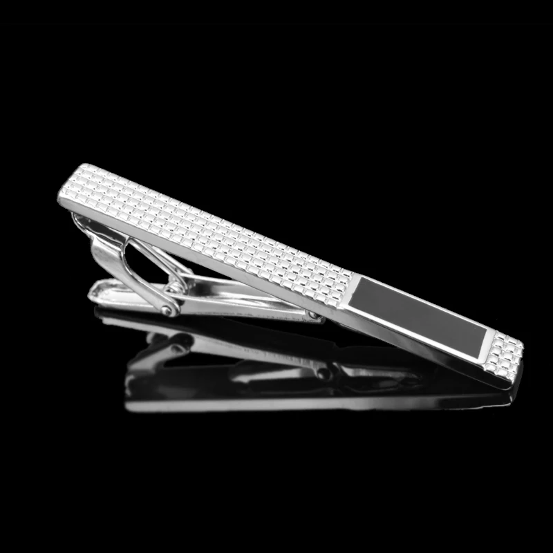 Classic men's and women's tie clips high-quality metal black enamel grave clips business shirt accessories jewelry gifts