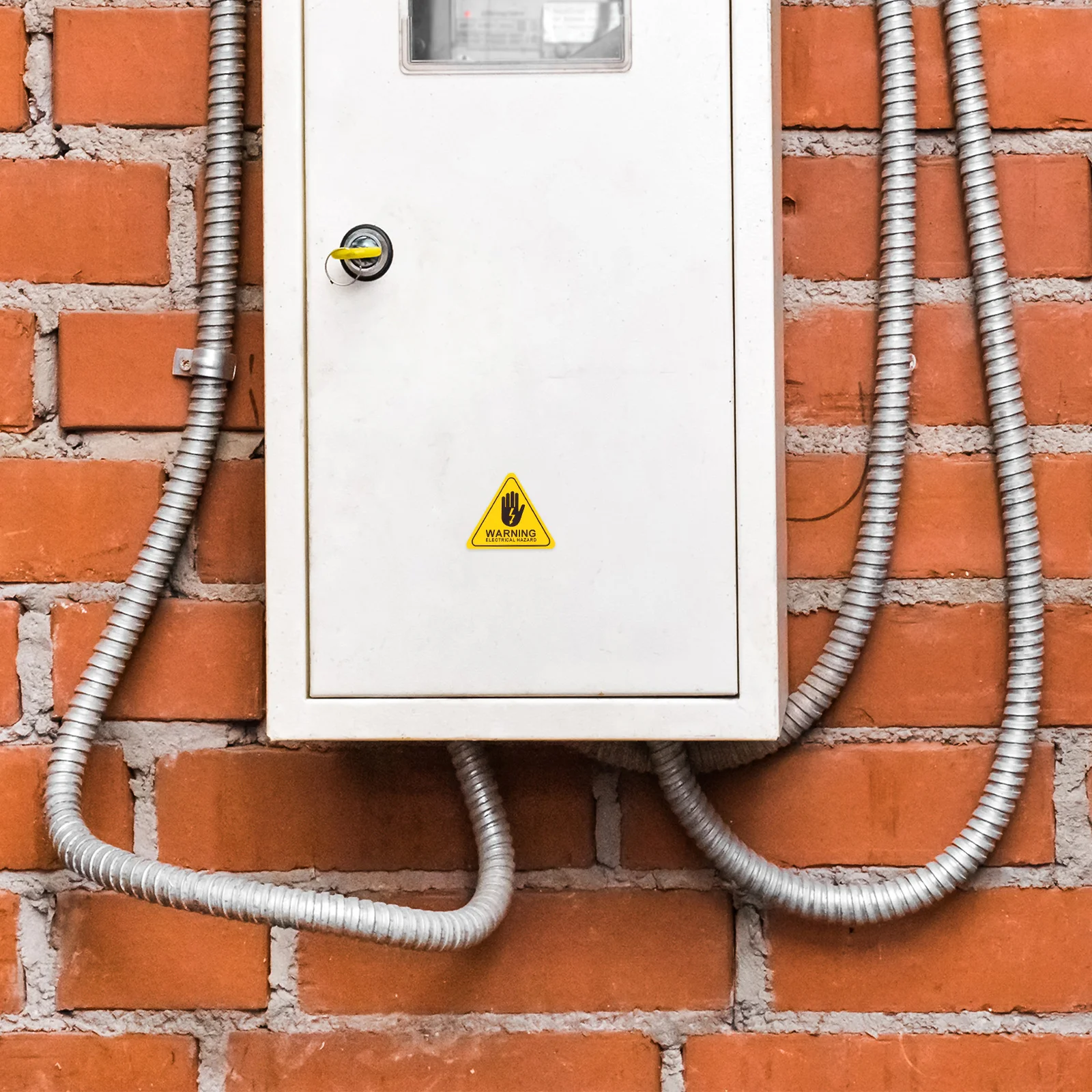 

6pcs Electrical Safety Sign Triangle Warning Label For Indoor Outdoor Industrial Use Voltage Sticker Safety Warning