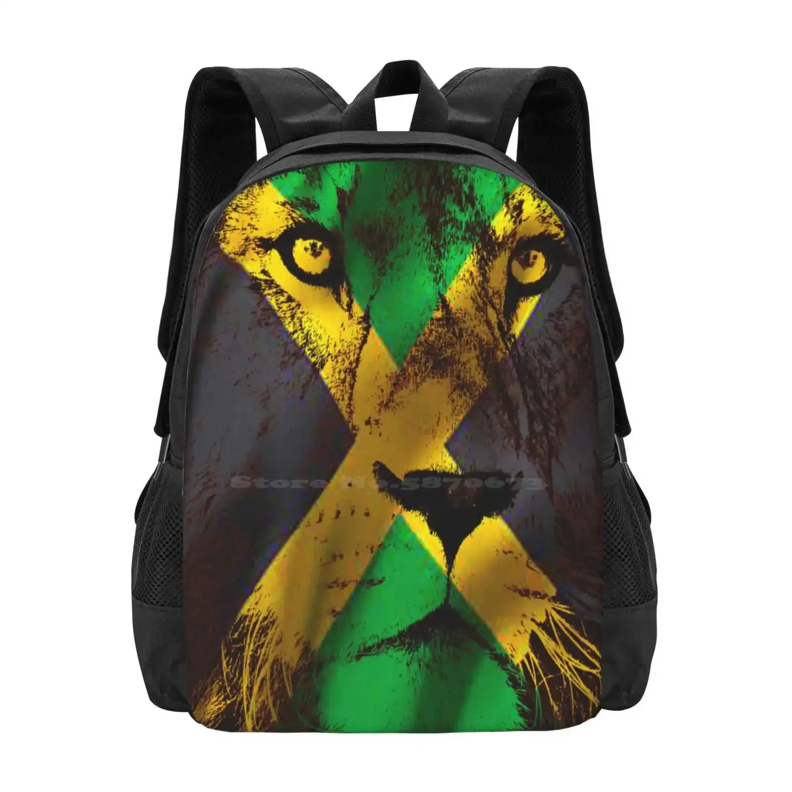 

Jamaica Flag With Lion Hot Sale Schoolbag Backpack Fashion Bags Jamaica Flag With Lion Jamaican Flag Jamaica Lover Lion Dance
