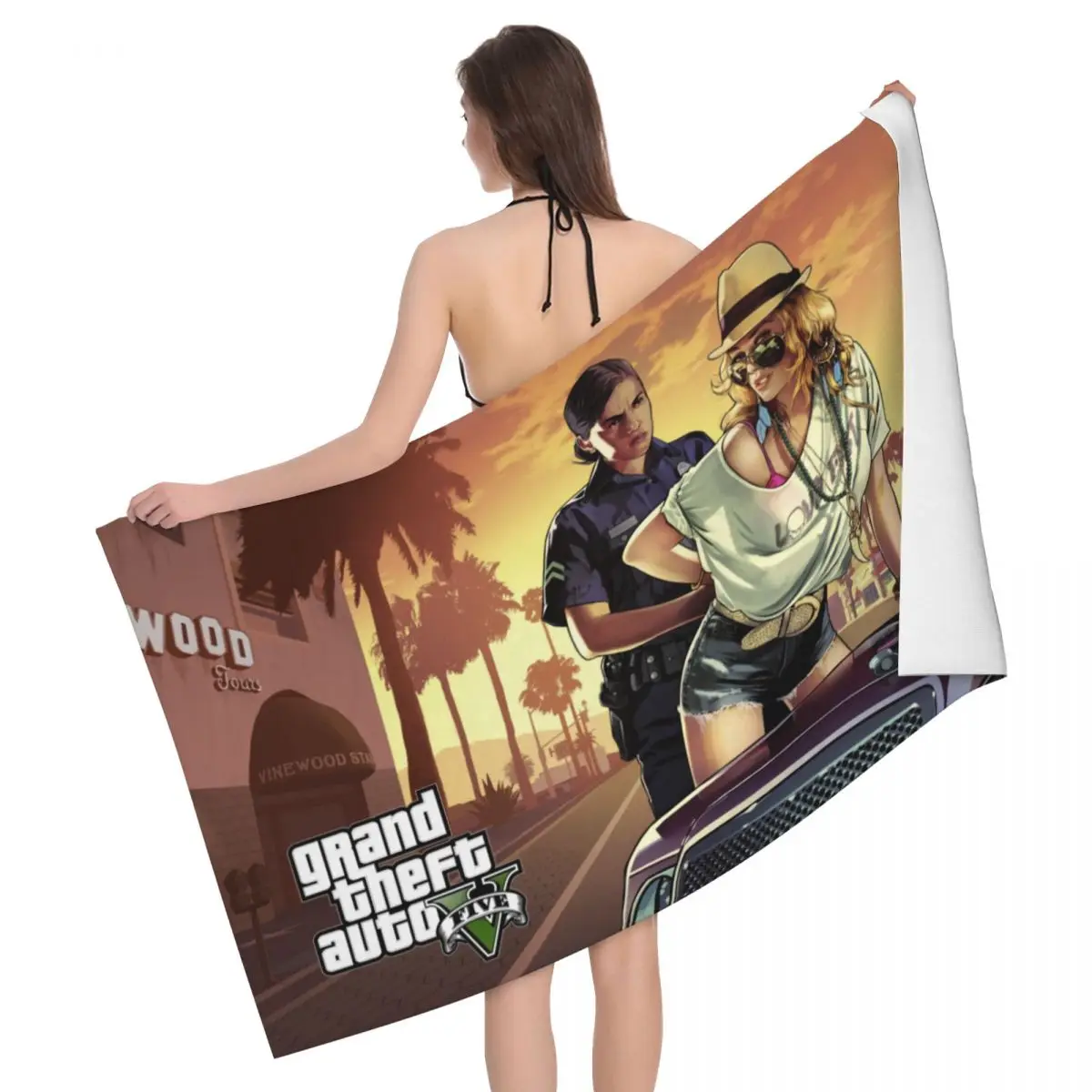 

Custom Adventure Game Grand Theft Auto Bath Beach Towel Microfiber GTA Pool Towels