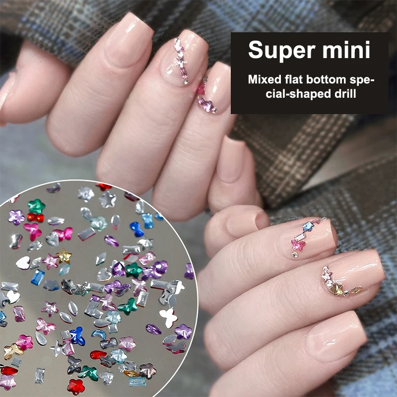 الملونة البسيطة شقة القاع حجر الراين اللؤلؤ مسمار الفن مسمار سحر الديكور اكسسوارات مسمار الفن مسمار الفن المتحمسين