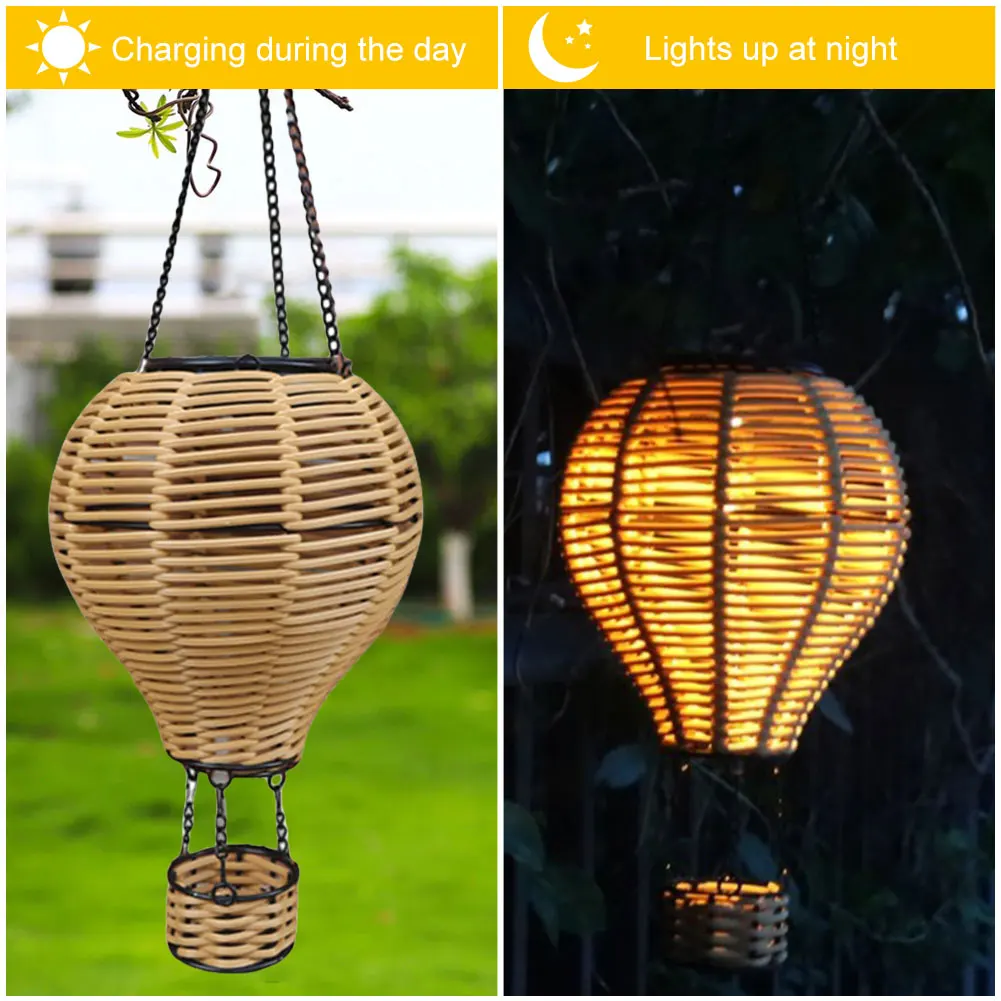 Солнечный фонарь на воздушном шаре, подвесной солнечный фонарь, уличное освещение, водонепроницаемые фонари, ночник для садовых патио и дорожек