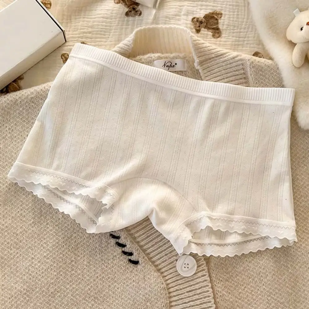 High Quality Mid Waist Lace Panties Thin Comfortable Safety Pants High-stretch No Trace Seamless Shorts Women's Sports